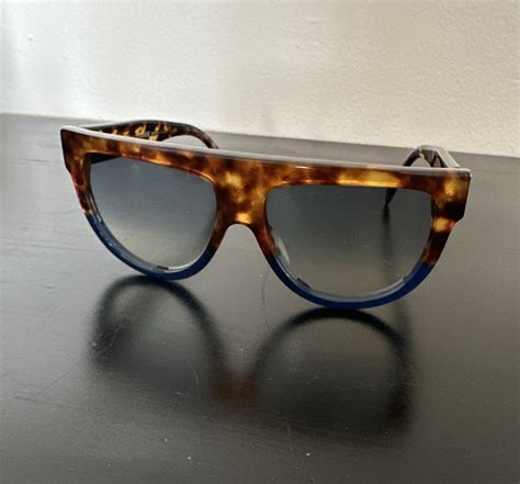 celine 41026 blue|CÉLINE CL 41026/S FU9 DV Sunglasses Tortoise Shell/Blue .